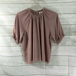 dRA Los Angeles Blouse  with puffy short sleeves, size L